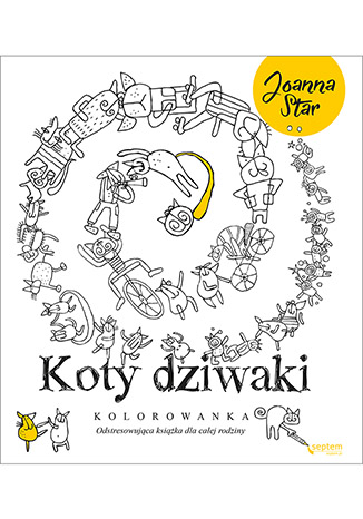 Image of Koty dziwaki. Kolorowanka