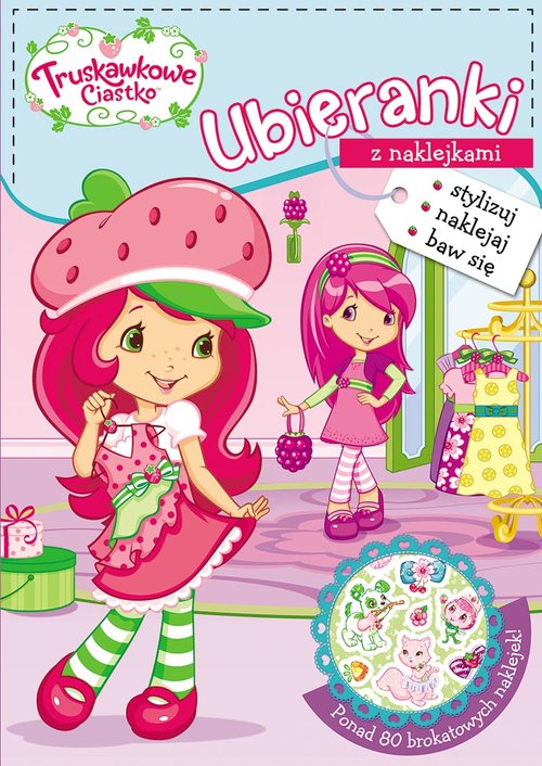 Image of Truskawkowe Ciastko Ubieranki z naklejkami