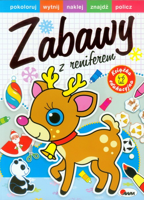 Image of Zabawy z reniferem Ksiązka edukacyjna 4-6 lat