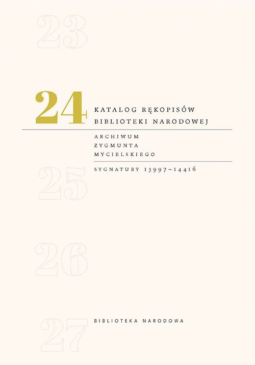 Image of Katalog rękopisów Biblioteki Narodowej Tom 24