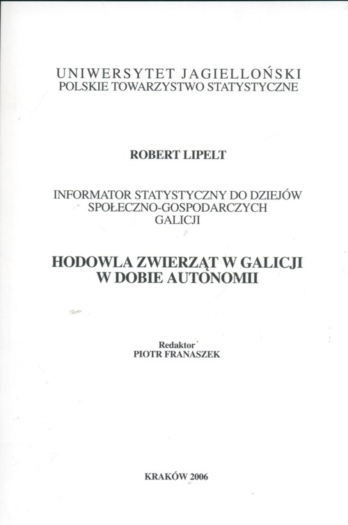 Image of Hodowla zwierząt w Galicji w dobie autonomii