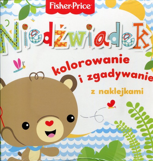 Image of Fisher Price Kolorowanka podłogowa Niedźwiadek kolorowanie i zgadywanie z naklejkami