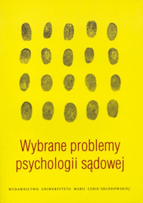Image of Wybrane problemy psychologii sądowej