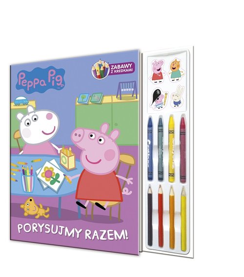 Image of Peppa Pig Zabawy z kredkami Tom 1 Porysujmy razem!