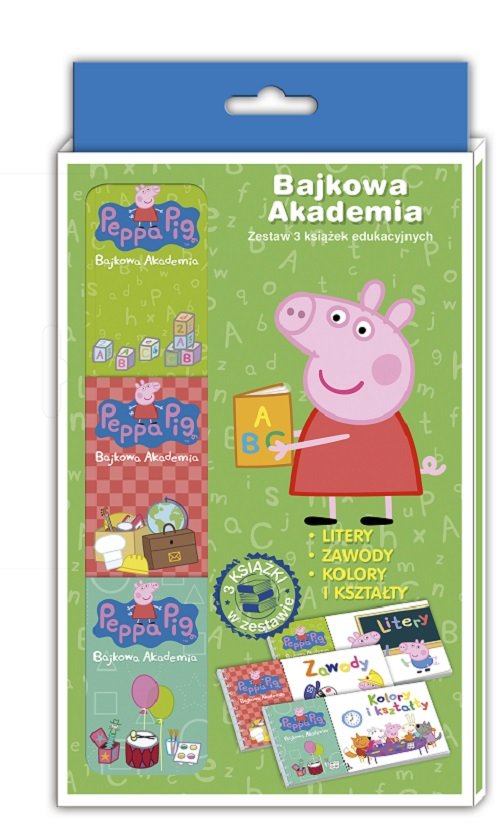 Image of Peppa Pig Bajkowa Akademia Tom 1 Litery, zawody, kolory i kształty