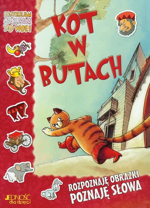 Image of Kot w butach Przyklejam odklejam do woli Rozpoznaję obrazki poznaję słowa