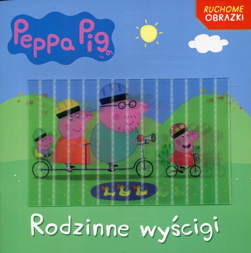 Image of Swinka Peppa Rodzinne wyścigi Ruchome obrazki Książka z kartką 3D