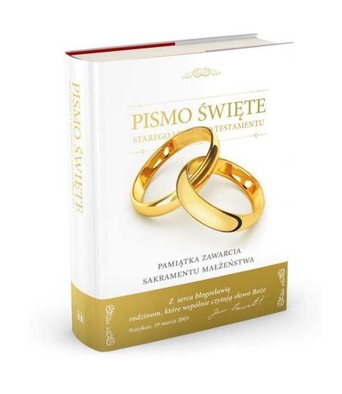 Image of Pismo Święte Starego i Nowego Testamentu Pamiątka zawarcia Sakramentu Małżeństwa