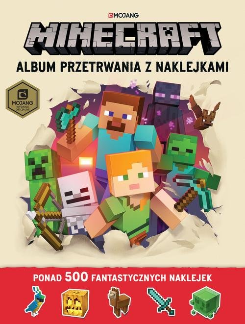 Image of Minecraft Album przetrwania z naklejkami