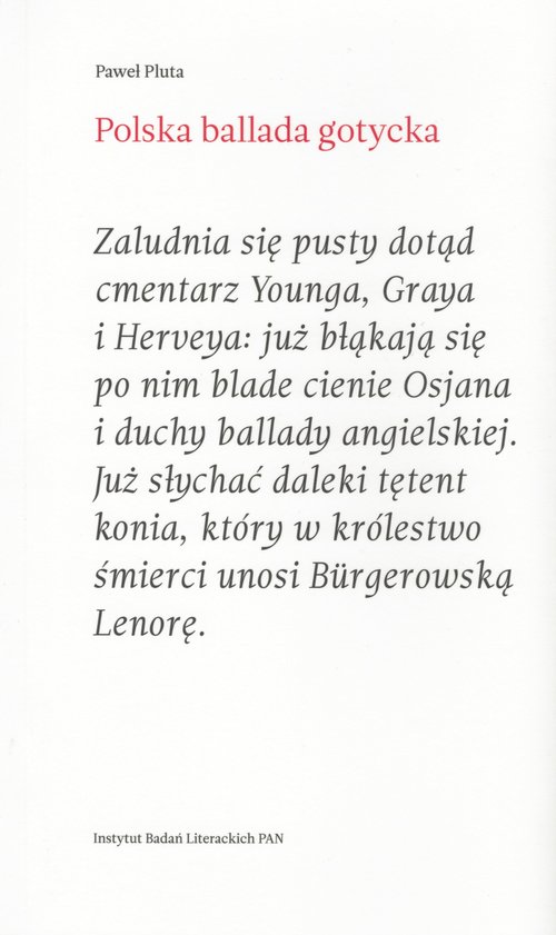 Image of Polska ballada gotycka