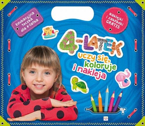 Image of 4-latek uczy się koloruje i nakleja Edukacyjna teczka dla 4-latka