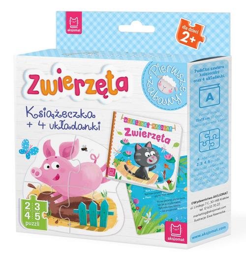 Image of Zwierzęta Książeczka i cztery układanki Puzzle dla malucha