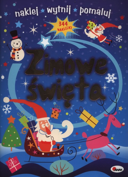 Image of Zimowe święta naklej wytnij pomaluj
