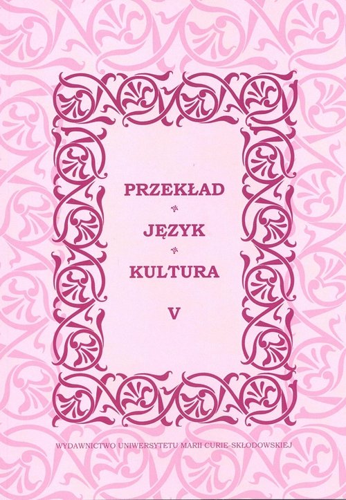 Image of Przekład - Język - KulturaTom 5