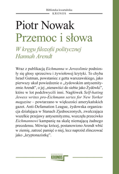 Image of Przemoc i słowa W kręgu filozofii politycznej Hannah Arendt