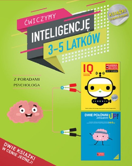 Image of IQ Inteligencja logiczna i rozwój mózgu dla 3-5 latków z poradami psychologa. Książki z naklejkami.