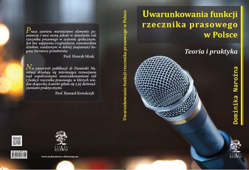 Image of Uwarunkowania funkcji rzecznika prasowego w Polsce Teoria i praktyka