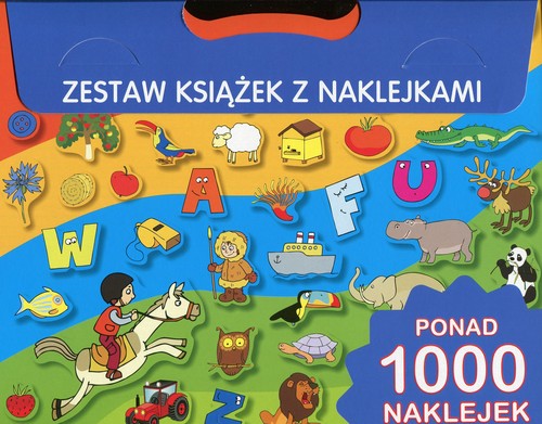 Image of Zestaw książek z naklejkami niebieski. Ponad 1000 naklejek
