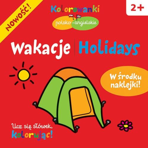 Image of Wakacje. Kolorowanki polsko-angielskie z naklejkami