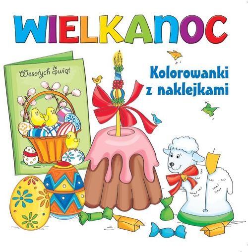 Image of Wielkanoc. Kolorowanki z naklejkami