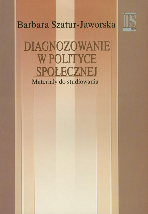 Image of Diagnozowanie w polityce społecznej Materiały do studiowania