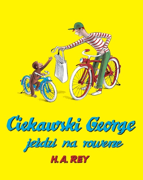 Image of Ciekawski George jeździ na rowerze