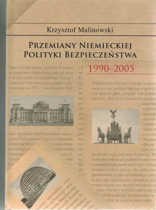 Image of Przemiany niemieckiej polityki bezpieczeństwa 1990-2005