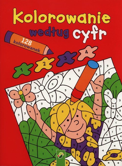 Image of Kolorowanie według cyfr czerwona 128 kolorowanek