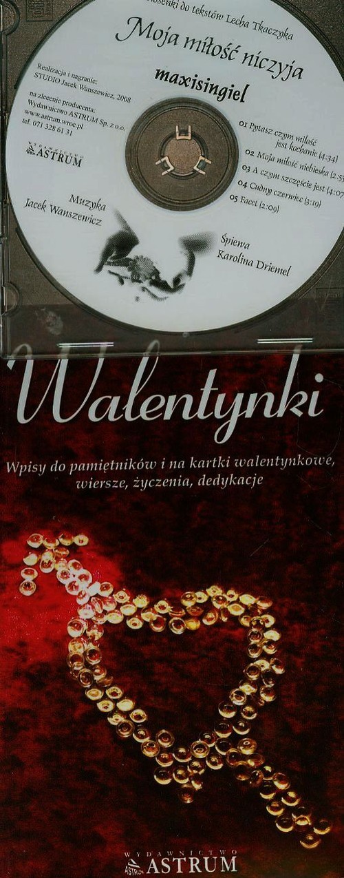 Image of Walentynki + CD Wpisy do pamiętników i na kartki walentynkowe, wiersze, życzenia, dedykacje