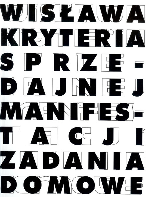 Image of Wisława Kryteria sprzedajnej manifestacji Zadania domowe