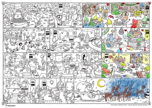 Image of Fabryka zabawek Św. Mikołaja Kolorowanka Kolorowanka wielkiego formatu