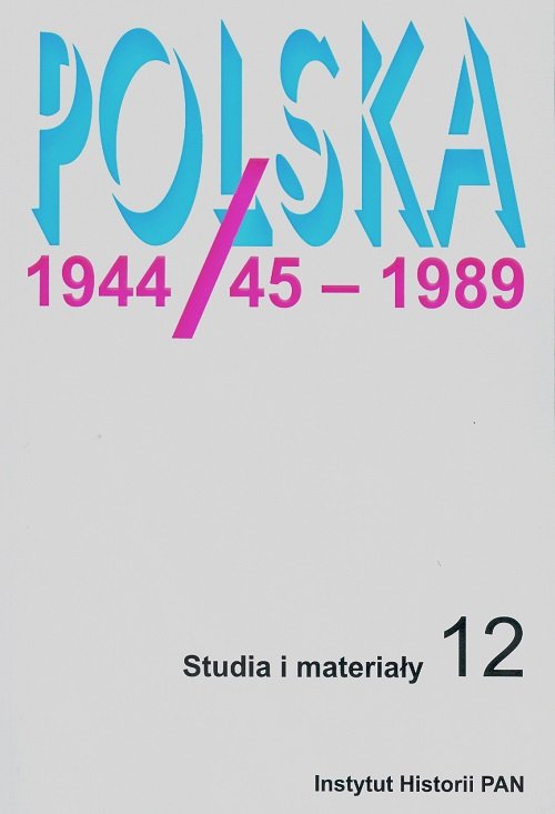 Image of Polska 1944/45 - 1989 Studia i materiały 12