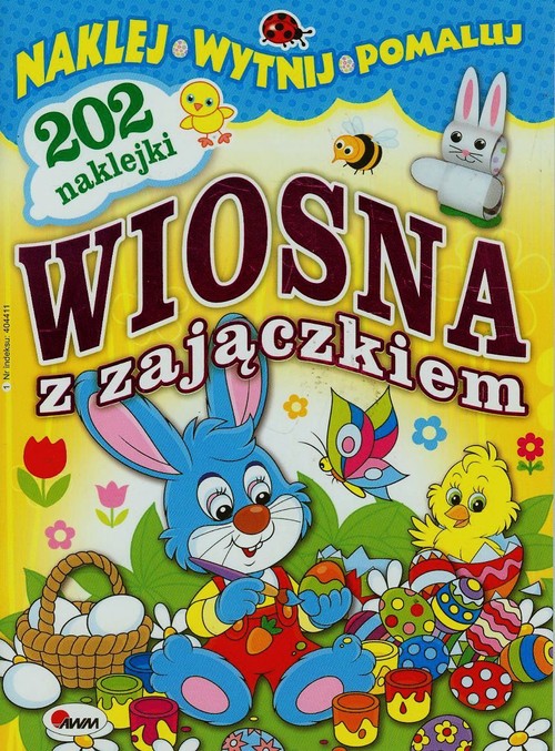 Image of Wiosna z zajączkiem Naklej wytnij pomaluj 202 naklejki