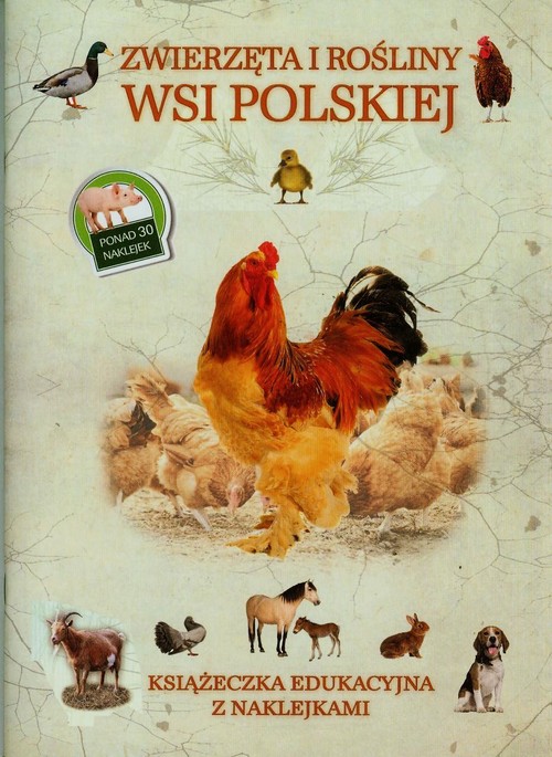 Image of Zwierzęta i rośliny wsi polskiej Książeczka edukacyjna z naklejkami