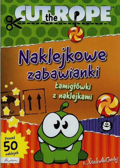 Image of Cut The Rope Naklejkowe zabawianki Łamigłówki z naklejkami