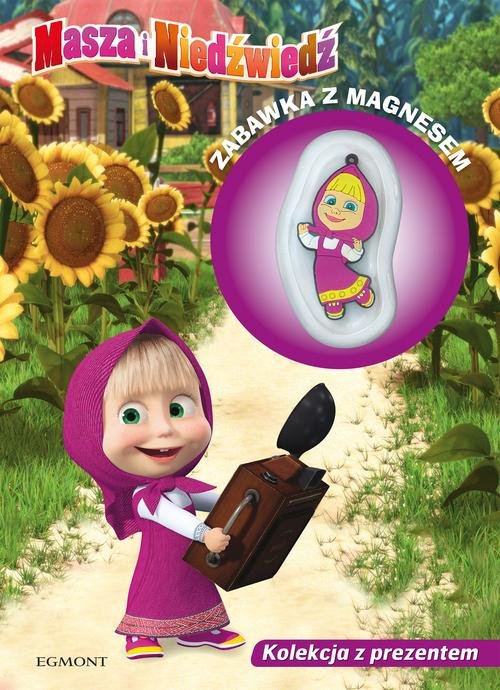 Image of Masza i Niedźwiedź Uśmiech proszę! Oddychać, nie oddychać! Kolekcja z prezentem - zabawka z magnesem.