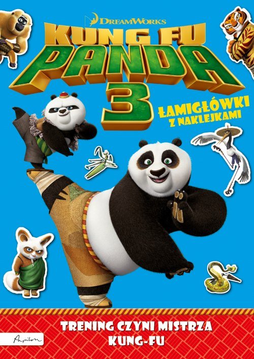 Image of Dream Works Kung Fu Panda 3 Trening czyni mistrza Łamigłówki z naklejkami