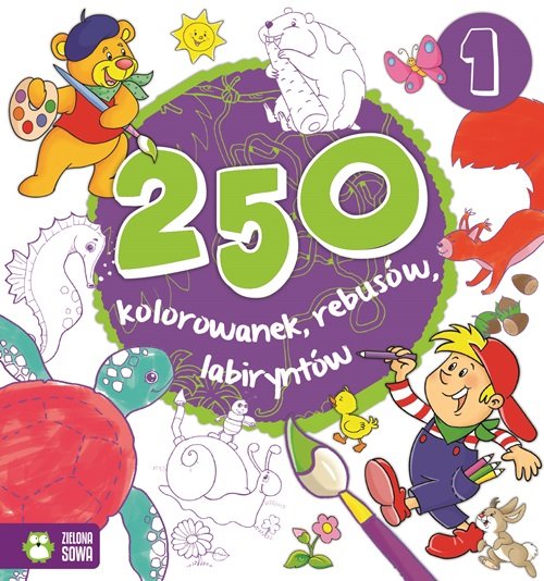 Image of 250 kolorowanek łamigłówek rebusów Część 1