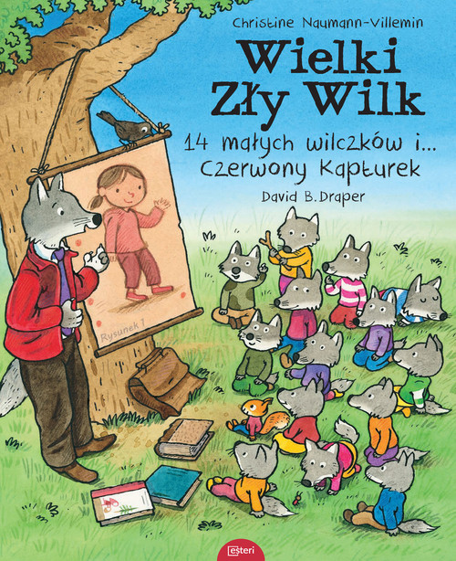 Image of Wielki zły wilk 14 małych wilczków i czerwony kapturek