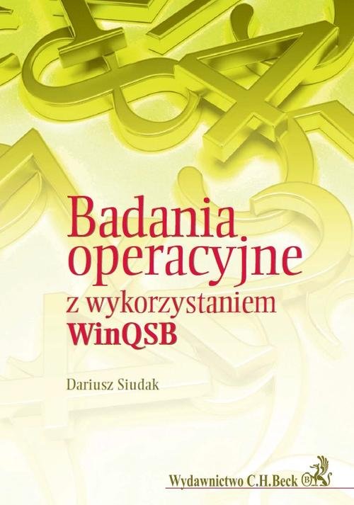 Image of Badania operacyjne z wykorzystaniem WinQSB