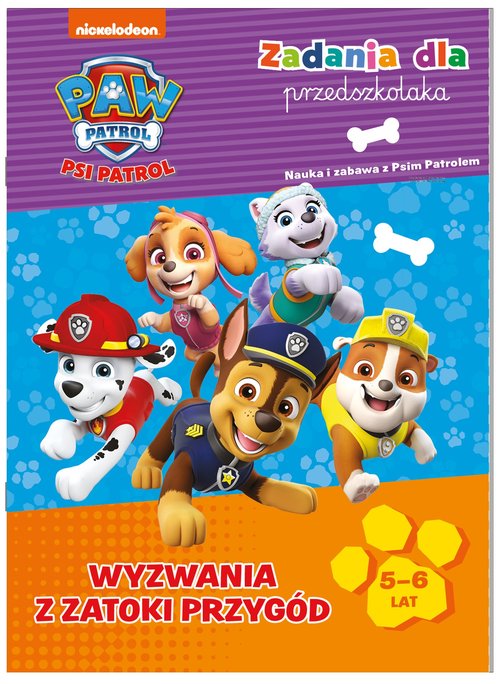 Image of Psi Patrol Zadania dla przedszkolaka Wyzwania z Zatoki przygód 5-6 lat Nauka i zabawa z psim patrolem