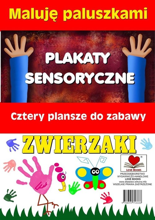 Image of Plakaty sensoryczne Maluję paluszkami Zwierzaki