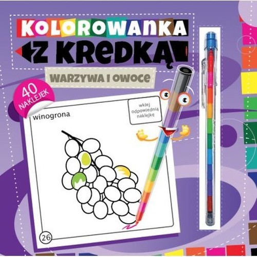 Image of Kolorowanka z kredką Warzywa i owoce