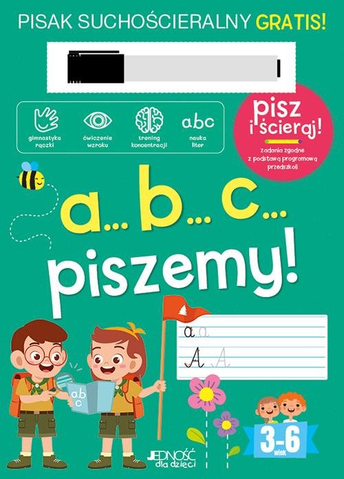 Image of A...B...C... piszemy! Książka z pisakiem suchościeralnym