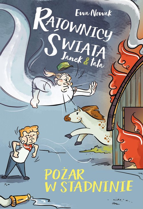 Image of Janek i tata Pożar w stadninie