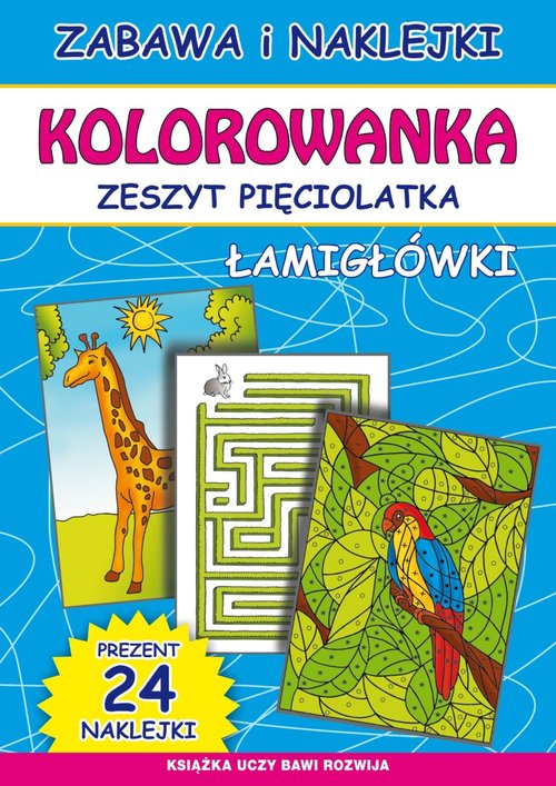 Image of Kolorowanka Zeszyt pięciolatka Łamigłówki