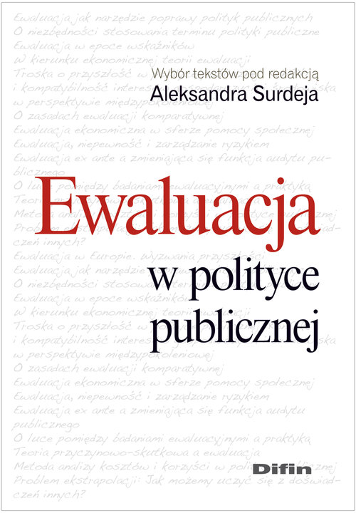 Image of Ewaluacja w polityce publicznej