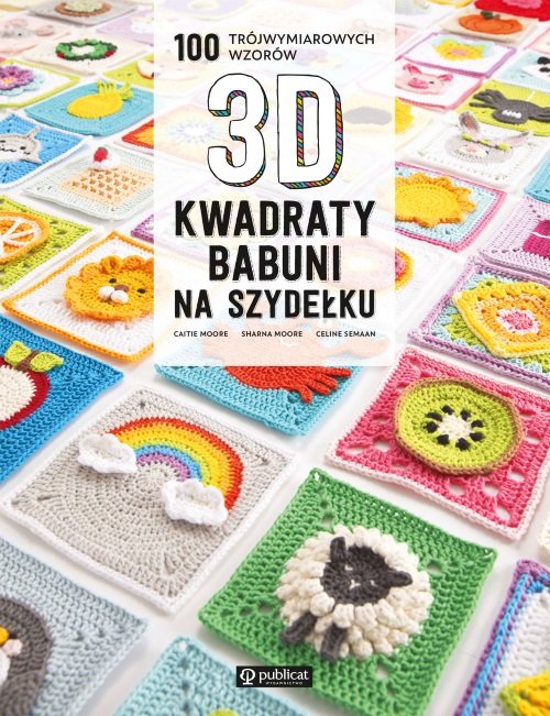 Image of Kwadraty babuni na szydełku 100 trójwymiarowych wzorów