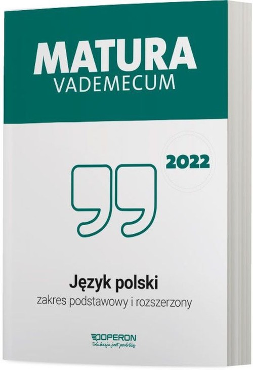 Image of Matura 2022 Vademecum Jezyk polski Zakres podstawowy i rozszerzony
