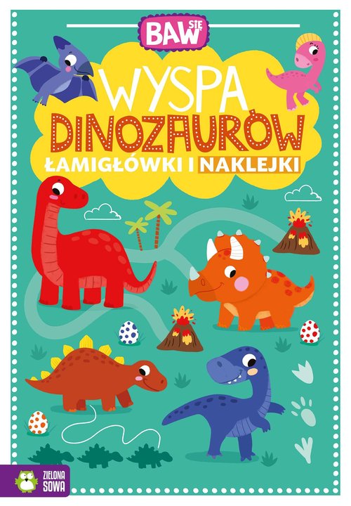 Image of Baw się Wyspa dinozaurów Łamigłówki i naklejki